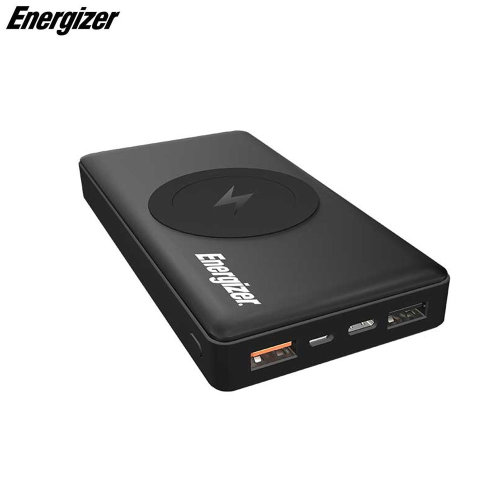 Ultimate 10000mAh Dual USB Qi Wireless Quick Charge 3.0 Power Bank USB C Ladegerät (QE10000CQ_BK) - Schwarz