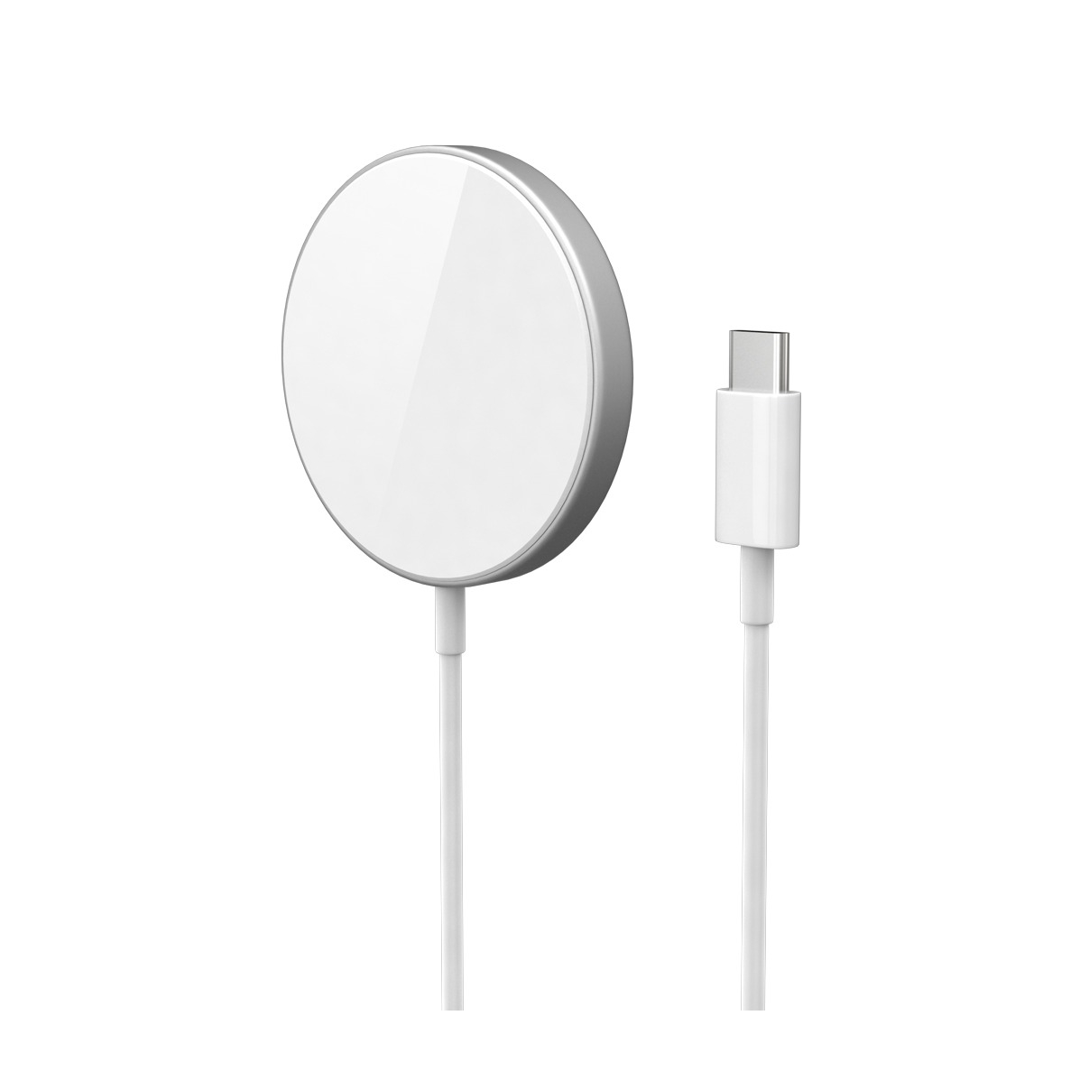 Image of Epico - (1.2m) 15W MagSafe Ladegerät Magnetischer Alu USB C Qi-Wireless Fast Charger Ab Apple iPhone 12 (9915112100054) - Weiss bei Apfelkiste.ch