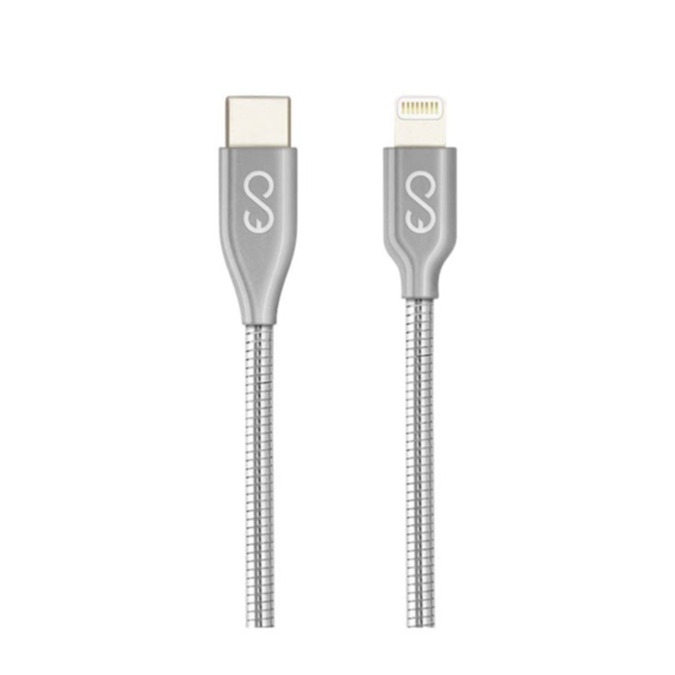 Image of Epico - (1.2m) MFi USB C auf Lightning Schnell Ladekabel Power Delivery Edelstahl Datenkabel (9915141900003) - Silber bei Apfelkiste.ch