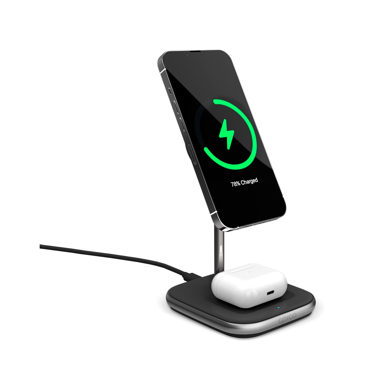Epico 2in1 MFi MagSafe Ladegerät Qi Wireless Charger