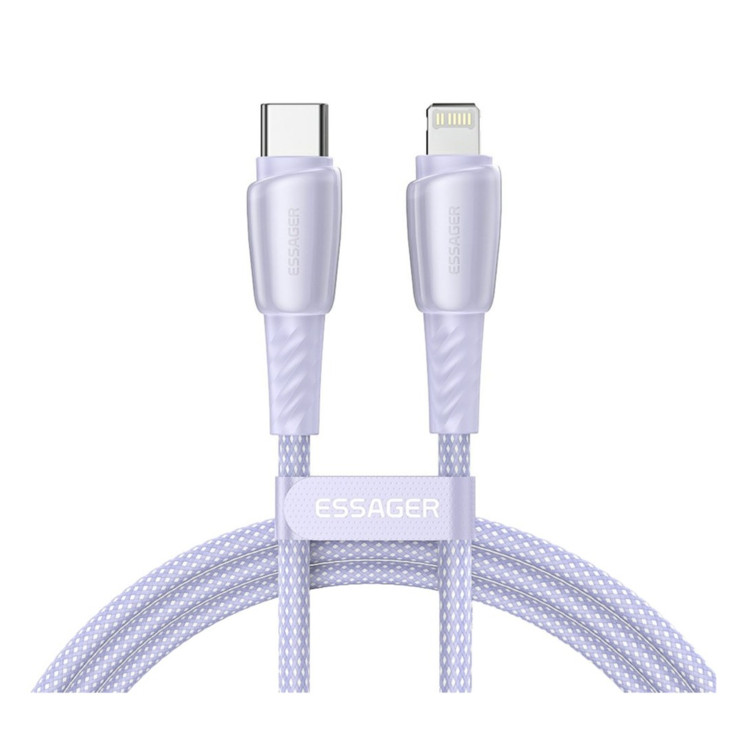 Image of Essager - (2m) USB C auf Lightning Nylon Ladekabel Power Delivery Datenkabel - Lila bei Apfelkiste.ch