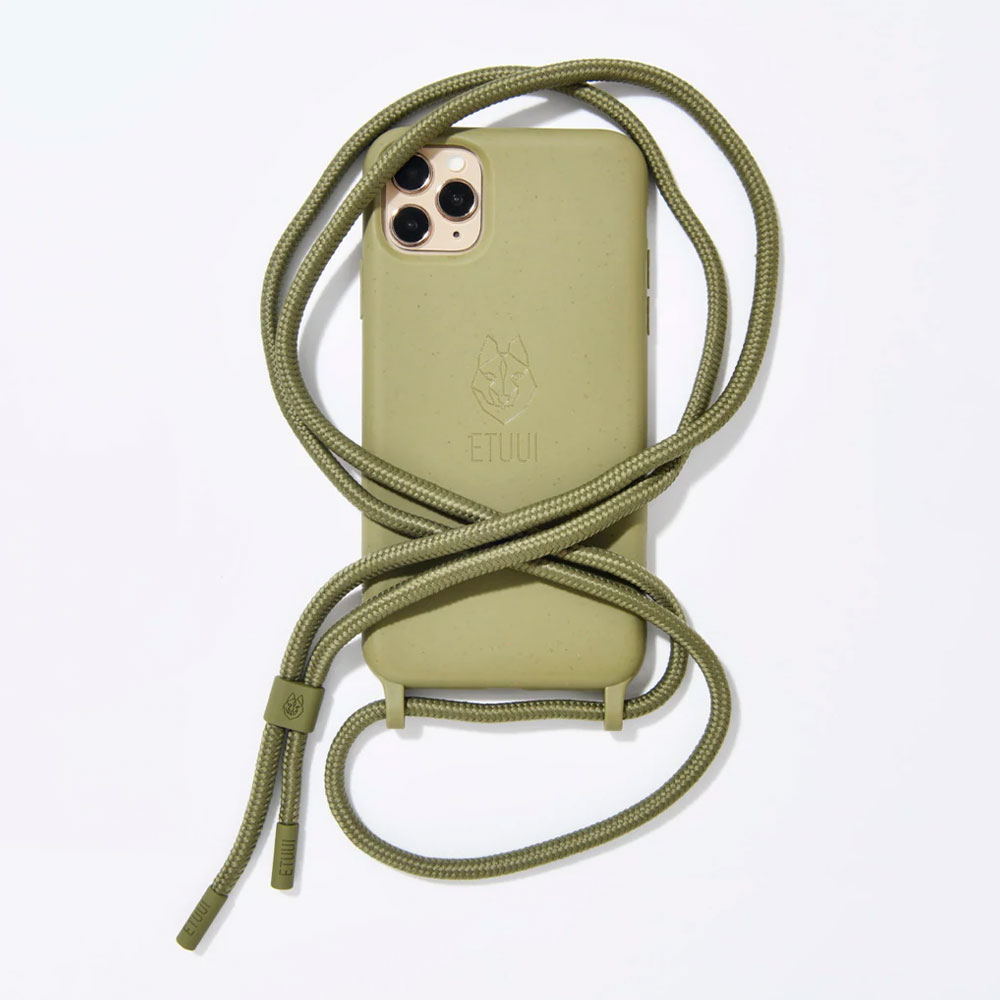 Image of ETUUI - iPhone 12 / iPhone 12 Pro BioCase Necklace Hülle Biologisch Abbaubar + Handykette (jungle-12-12-pro) - Grün bei Apfelkiste.ch