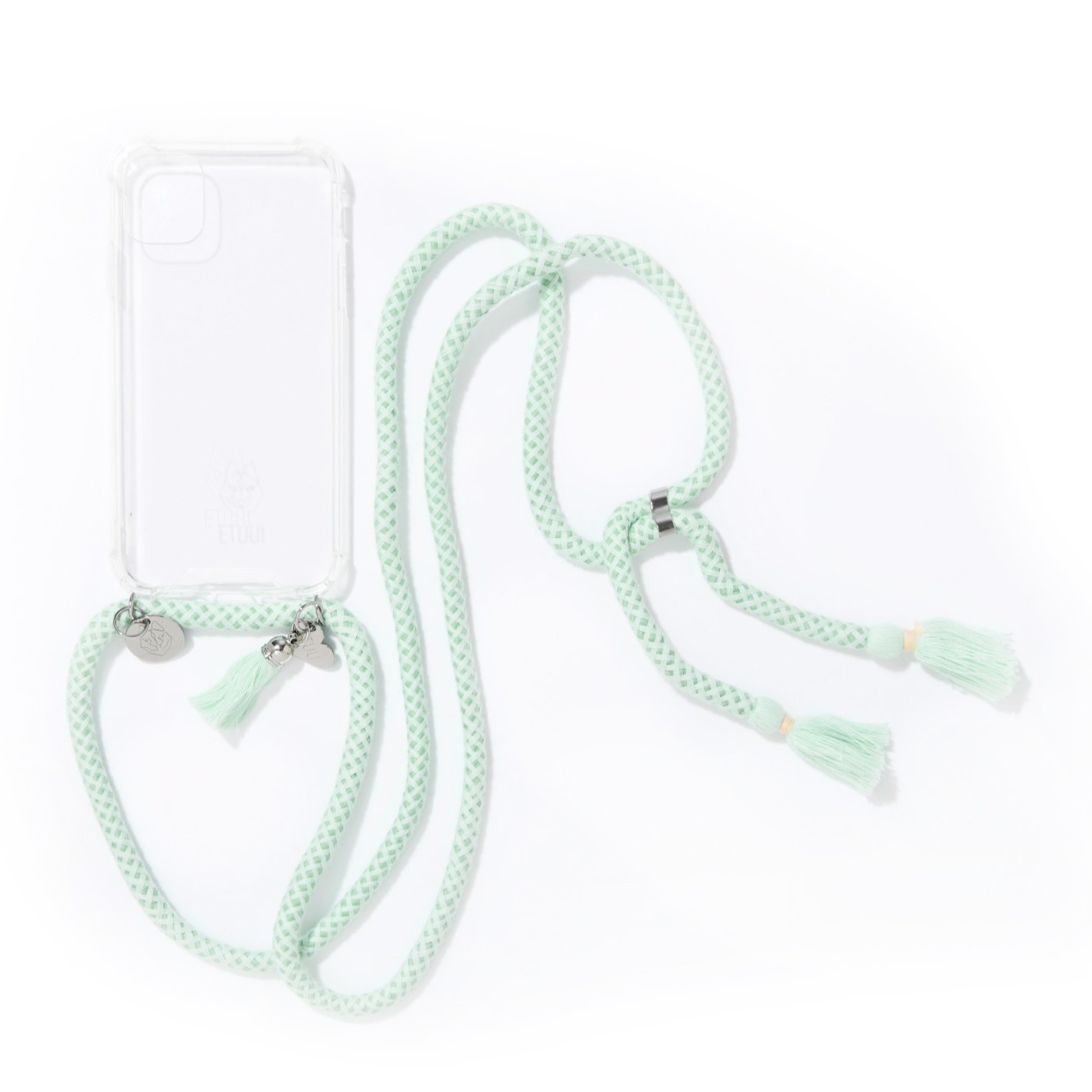 Image of ETUUI - iPhone 12 Pro Max Necklace Hybrid TPU Hülle Air Cushion Fallschutz + Handykette (Pepper-12-pro-max) - Türkis bei Apfelkiste.ch