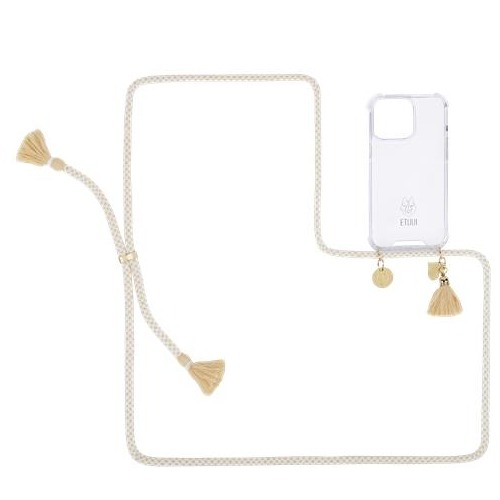 Image of ETUUI - iPhone 12 / iPhone 12 Pro Necklace Hybrid TPU Hülle Air Cushion Fallschutz + Handykette (alva-12-12-pro) - Gold bei Apfelkiste.ch