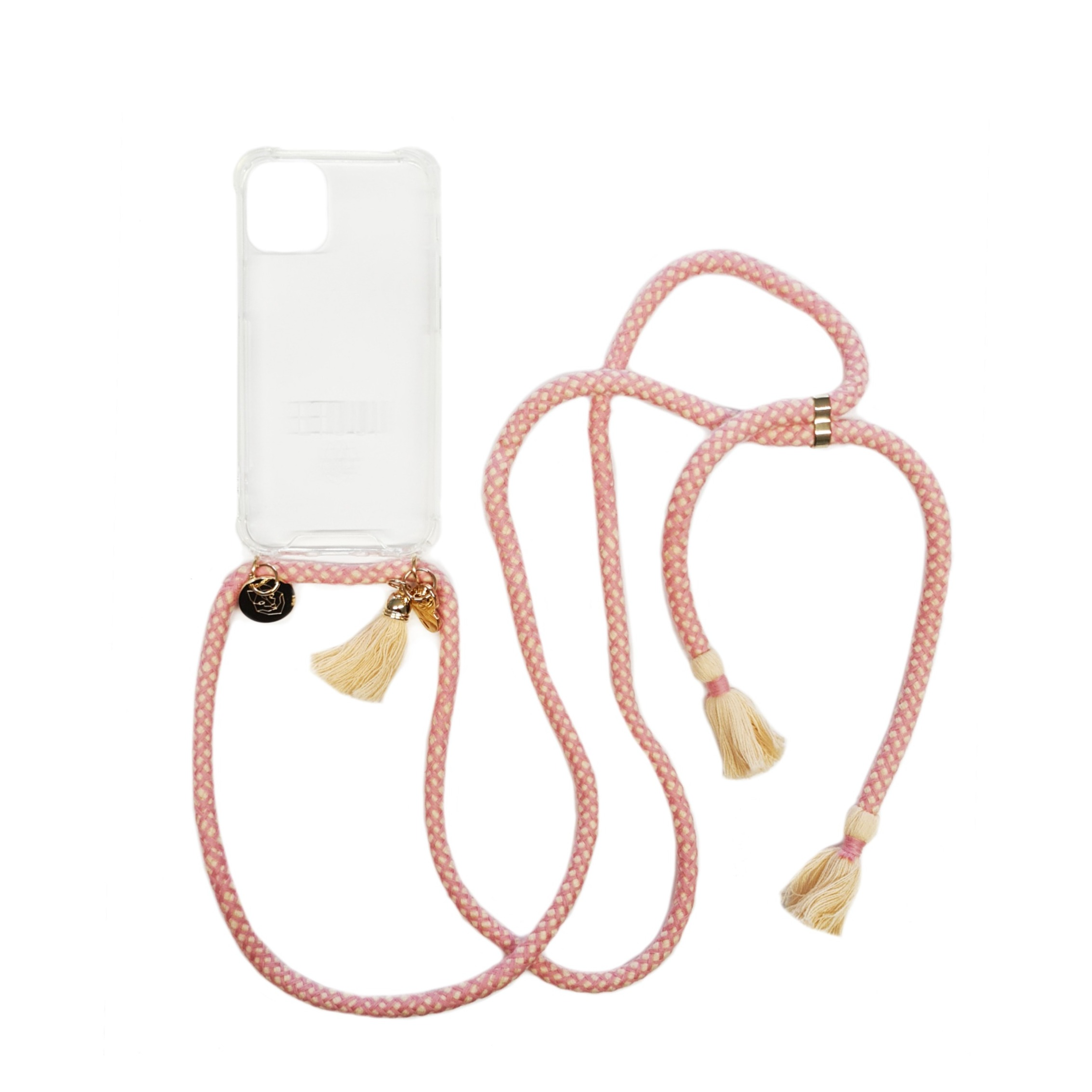 Image of ETUUI - iPhone 13 Mini Necklace Hybrid TPU Hülle Air Cushion Fallschutz + Handykette (lilly-13-mini) - Rosa bei Apfelkiste.ch