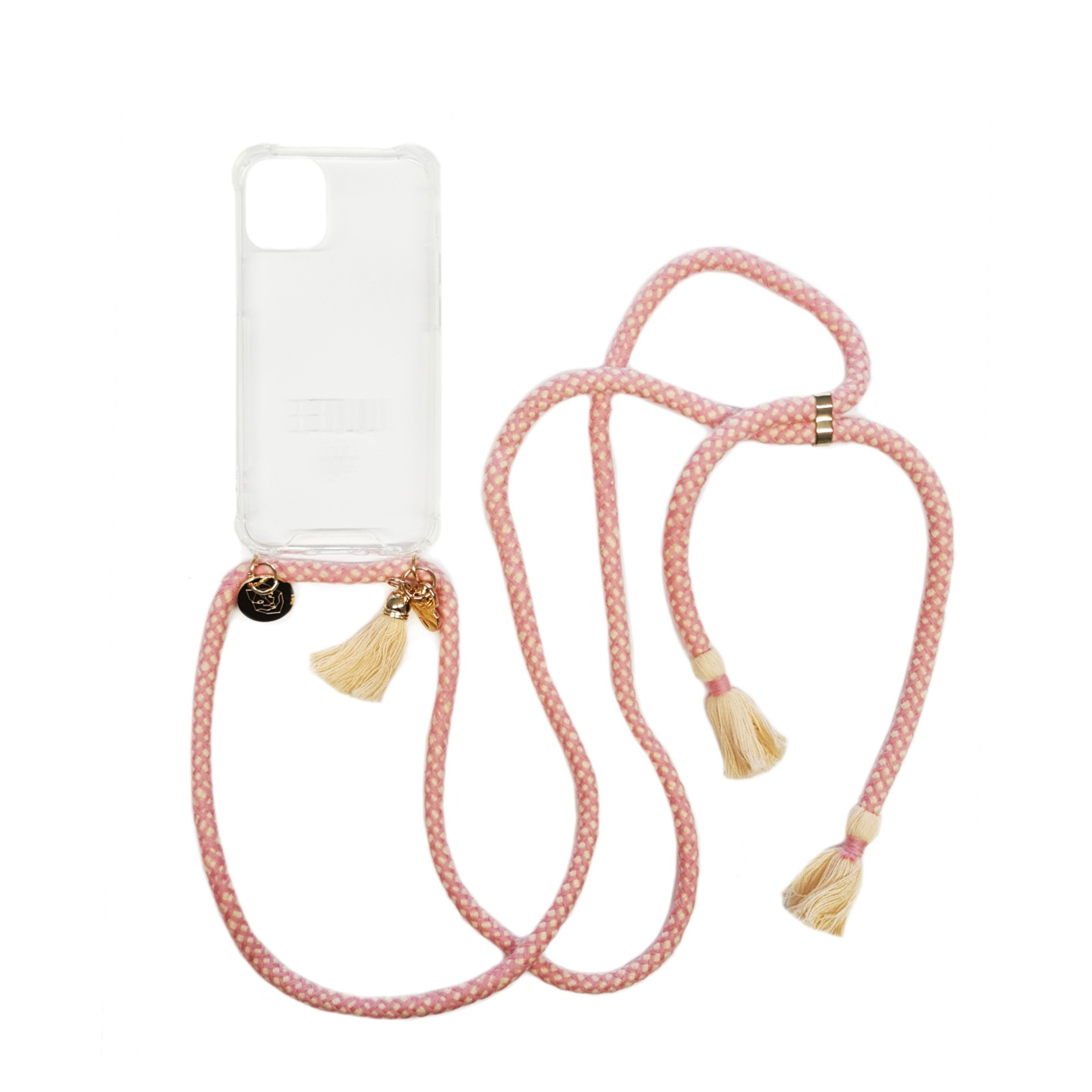 Image of ETUUI - iPhone 13 Pro Max Necklace Hybrid TPU Hülle Air Cushion Fallschutz + Handykette (lilly-13-pro-max) - Rosa bei Apfelkiste.ch