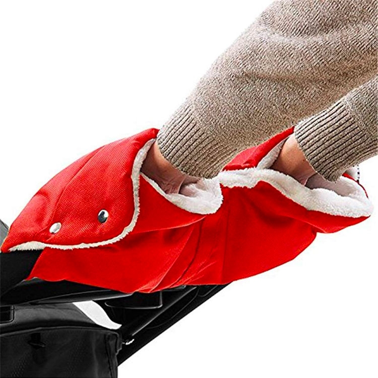 Image of Extra Dicke Flanell Handmuff Handwärmer Handschuh für Kinderwagen - Rot bei Apfelkiste.ch