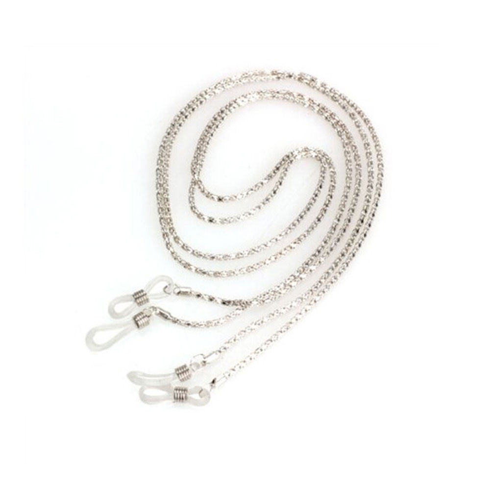 Image of (60cm) Eyewear Halter Brillenkette Sonnenbrillenband Metall Indische Kette - Silber bei Apfelkiste.ch