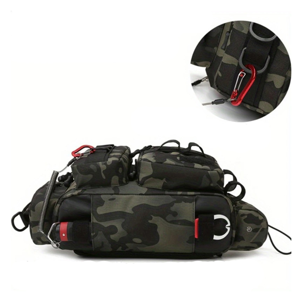 Ghanneey Angelrucksack Mit Rutenhalter – Geräumiger Outdoor-Rucksack Für Angeln, Camping & Wandern