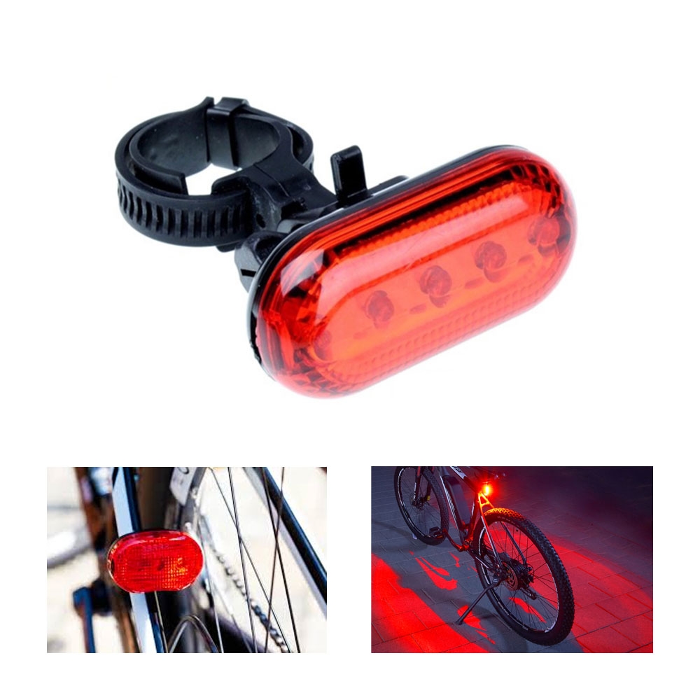 Fahrrad Velo Warnlicht LED Rücklicht Spritzwasserfest (Batteriebetrieben) - Rot