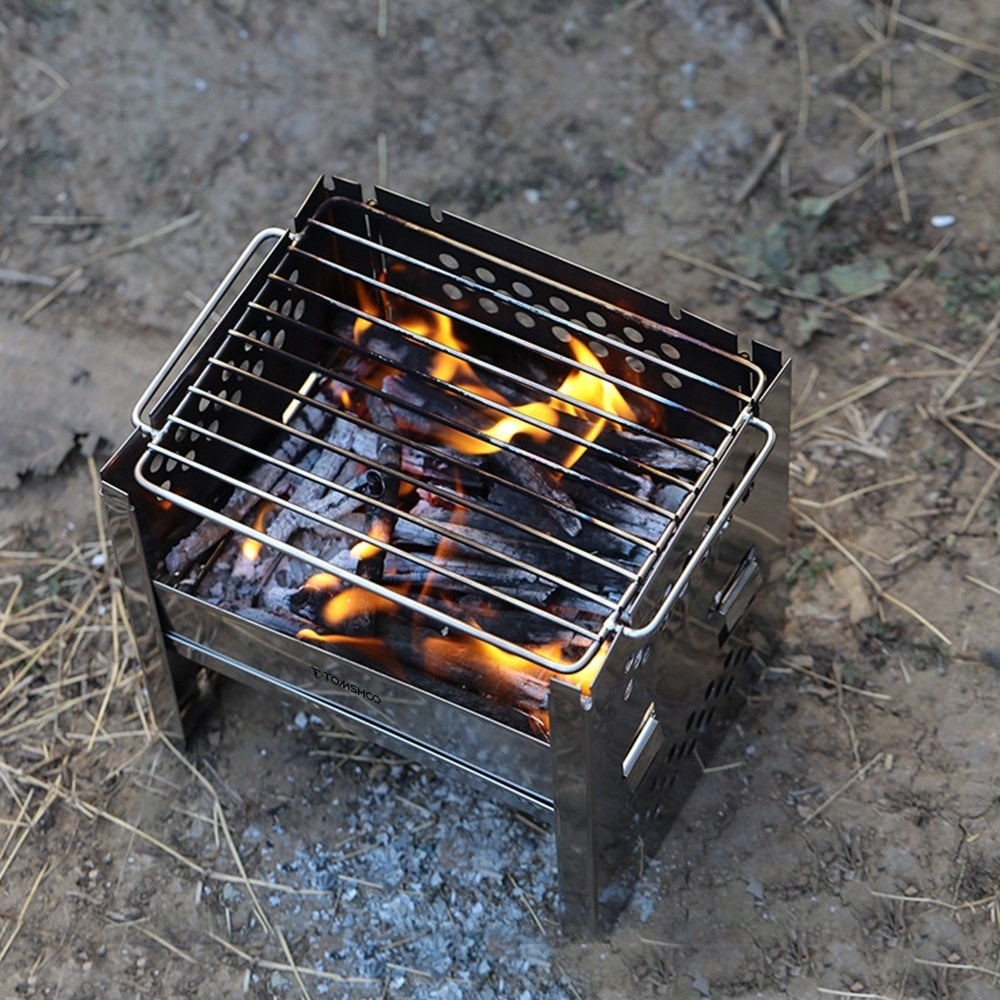 Faltbarer Edelstahl Grill Portabler Outdoor BBQ