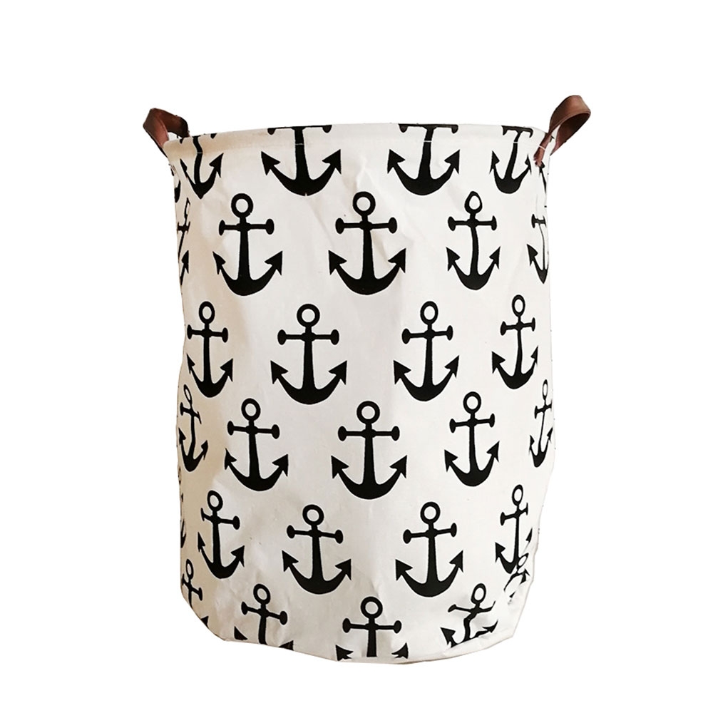 Image of (Gr. XL) 50x40cm Faltbarer Wäschekorb Aufbewahrungskorb Spielzeug Organizer mit Tragegriffe - Anker bei Apfelkiste.ch