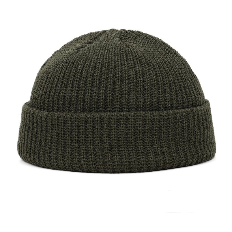 Image of Unisex Hipster Strickmütze Wintermütze (One Size) - Dunkelgrün bei Apfelkiste.ch
