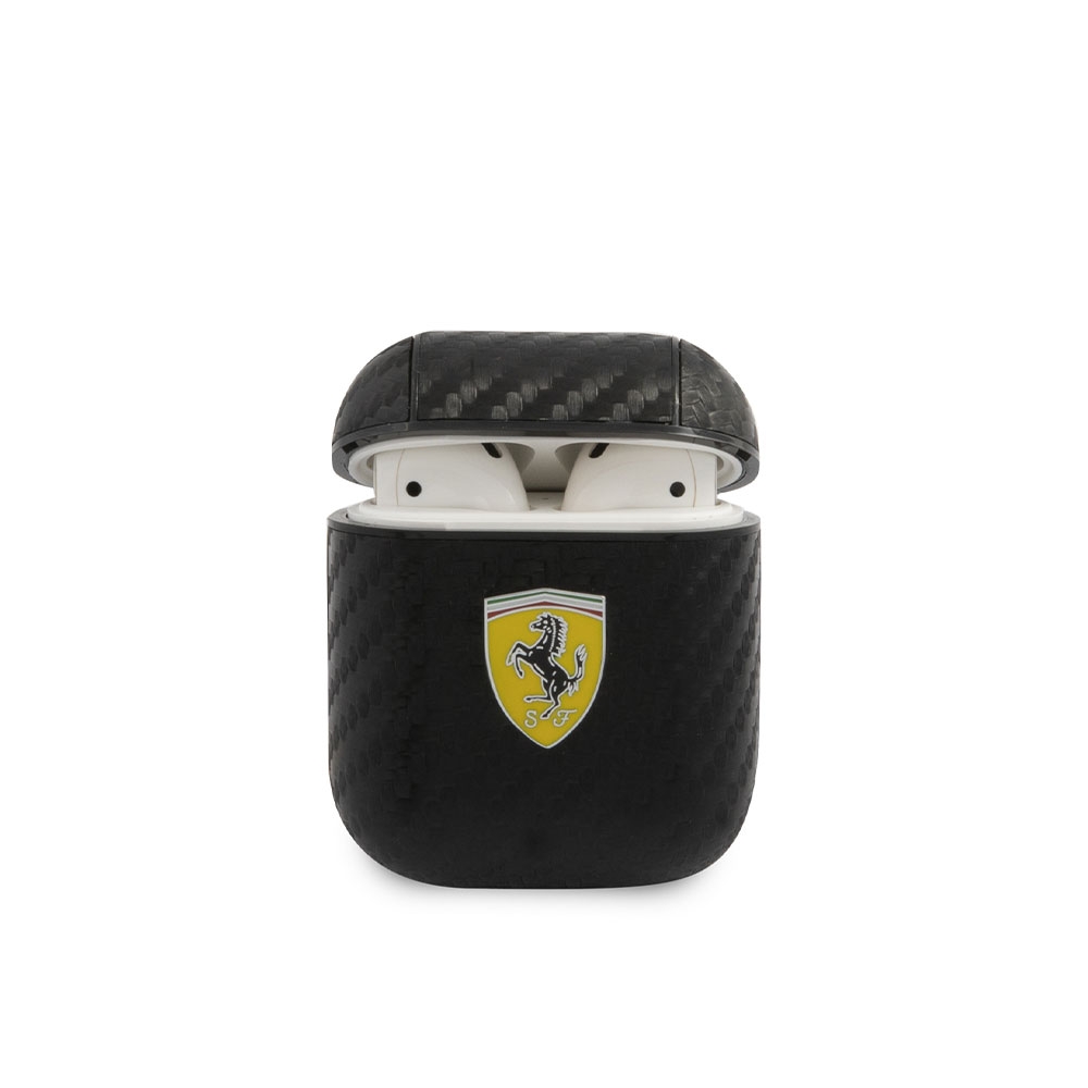 Image of Ferrari - AirPods (1. & 2. Generation) Schutzhülle Carbon (FESA2CABK) - Schwarz bei Apfelkiste.ch