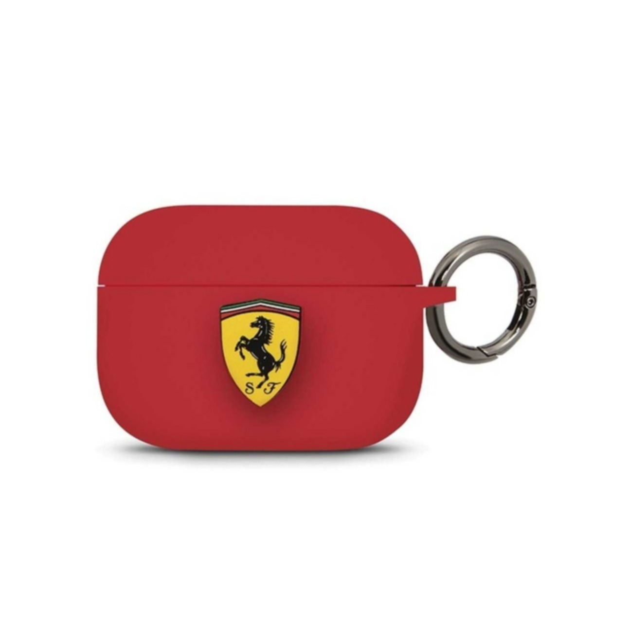 Image of Ferrari - AirPods Pro Silikon Schutzhülle + Scharnierring (FEACAPSILGLRE) - Rot bei Apfelkiste.ch