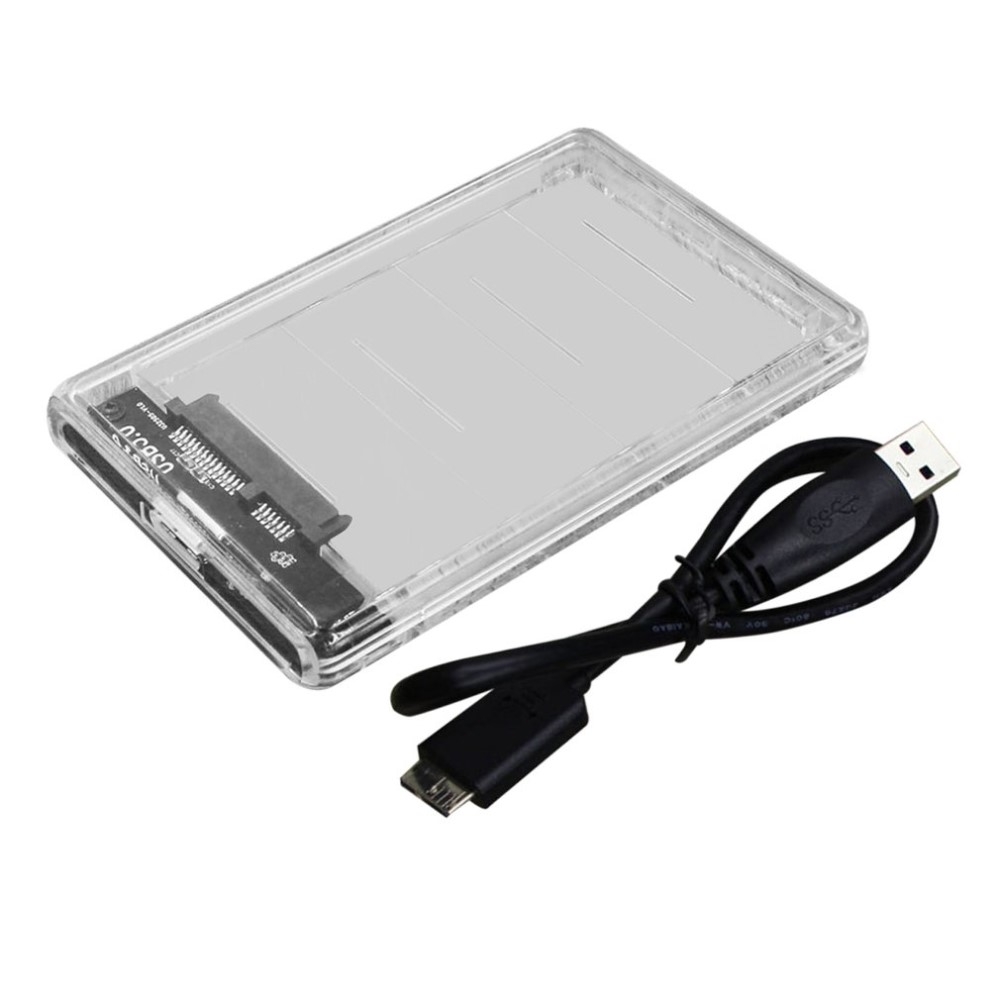 Image of USB 3.0 Externes Festplattengehäuse 2.5" SATA SSD/HDD Installation (5Gb/s) - Transparent bei Apfelkiste.ch