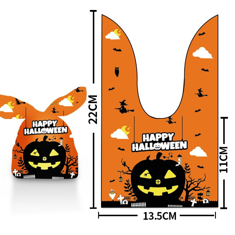 Whaline 72 Stück Halloween-Süßigkeitentüten – Mit Kordelzug, 15 X 20 Cm, Mais-Design, Aus Kunststoff, Für Party, Trick Or Treat, Gastgeschenke, Dekoration