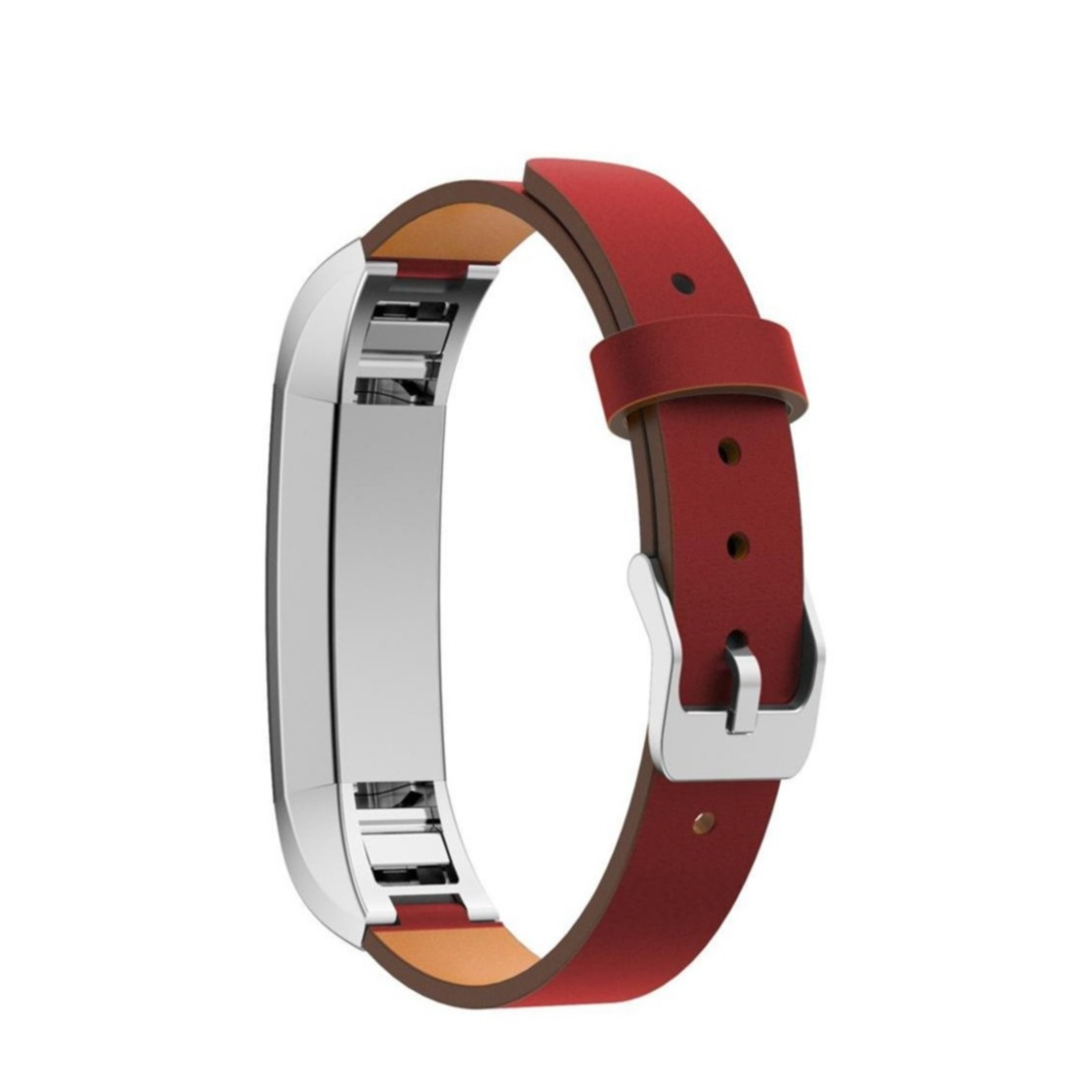 Image of Fitbit Alta / Alta HR Echtleder Ersatz Armband mit Edelstahl Verschluss - Rot bei Apfelkiste.ch