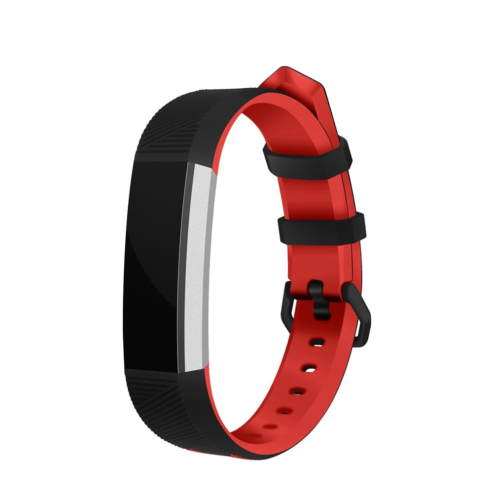 Image of (Gr. S) Fitbit Alta / Alta HR Ersatz Silikon Sport Armband Dual Color (Gelenkumfang: 155-235mm) - Schwarz / Rot bei Apfelkiste.ch