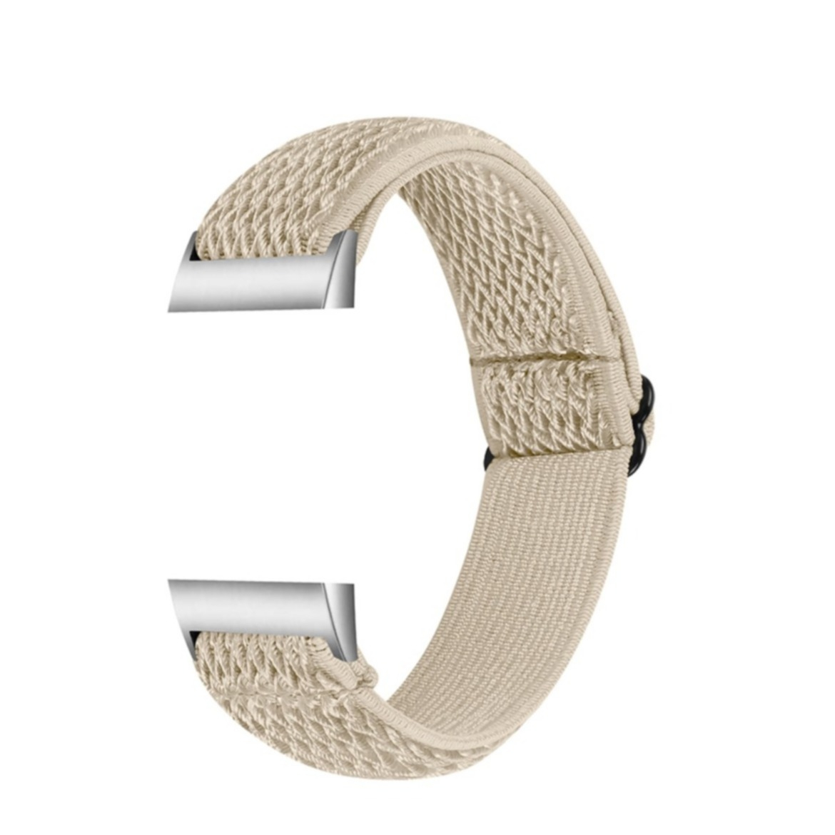 Image of Fitbit Charge 2 Elastisches Nylon Gummi Armband (Gelenkumfang: 180-260mm) - Beige bei Apfelkiste.ch