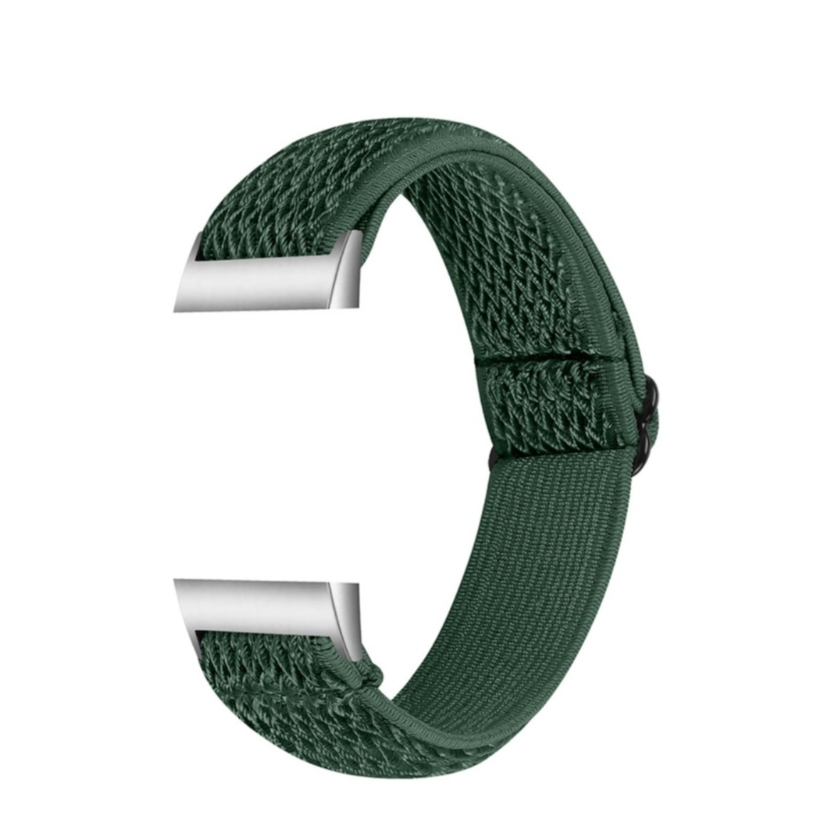 Image of Fitbit Charge 2 Elastisches Nylon Gummi Armband (Gelenkumfang: 180-260mm) - Dunkelgrün bei Apfelkiste.ch
