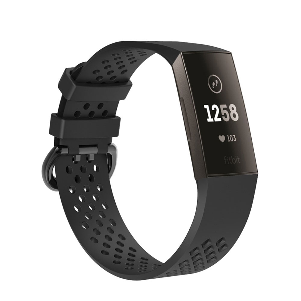 Fitbit Charge 4 / Sport Schwarz Silikon Armband 3