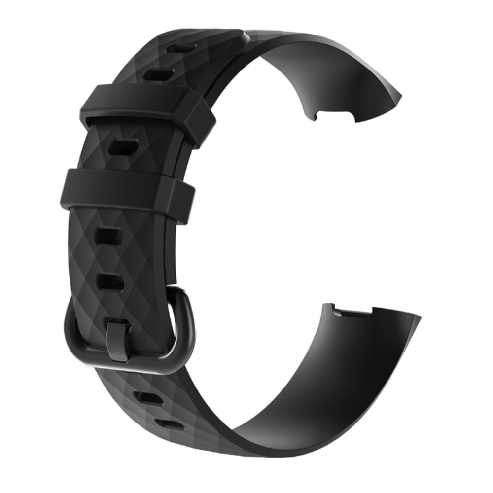 Schwarz 3 / Sport Armband Silikon Fitbit 4 Charge