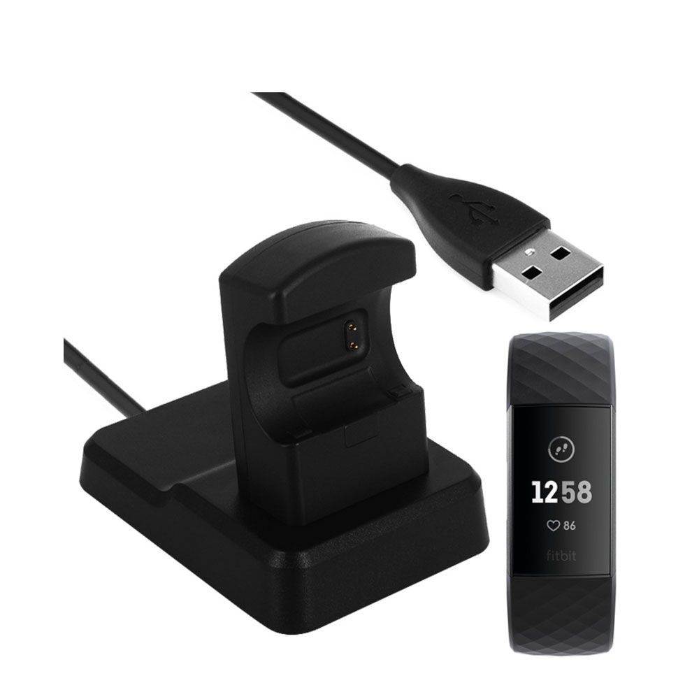 Image of (1m) Fitbit Charge 4 / 3 USB Ladestation Dockingstation - Schwarz bei Apfelkiste.ch