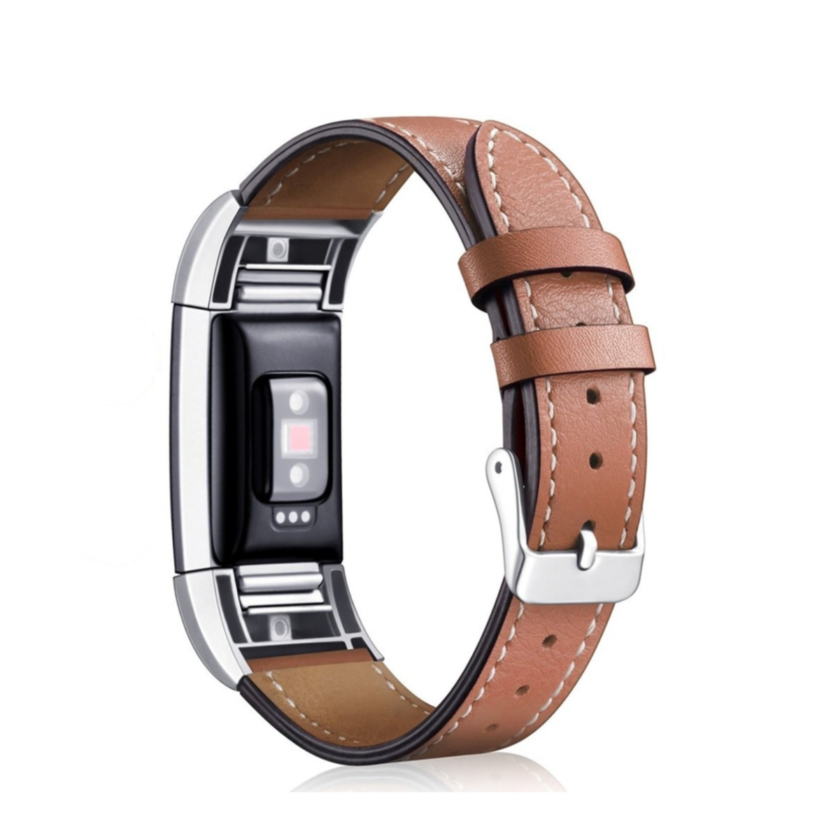Image of Fitbit Charge 2 Echtleder Ersatz Armband - Braun bei Apfelkiste.ch