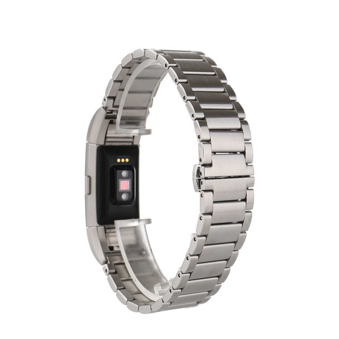 Image of Fitbit Charge 2 Edelstahl Armband mit Butterfly Verschluss - Silber bei Apfelkiste.ch