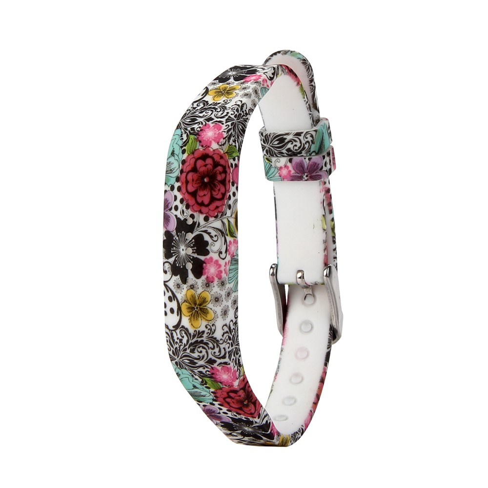 Image of Fitbit Flex 2 Silikon Armband Edelstahl Verschluss (ohne Fitbit Tracker) - Flowers bei Apfelkiste.ch