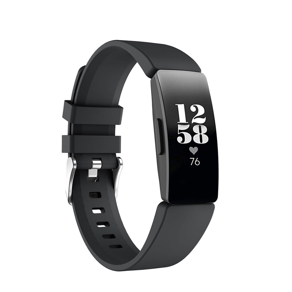 Image of Fitbit Inspire 2 / Inspire HR / Inspire Ersatz Sport Armband aus Silikon Slim Design (Gelenkumfang 140-200 mm) - Schwarz bei Apfelkiste.ch