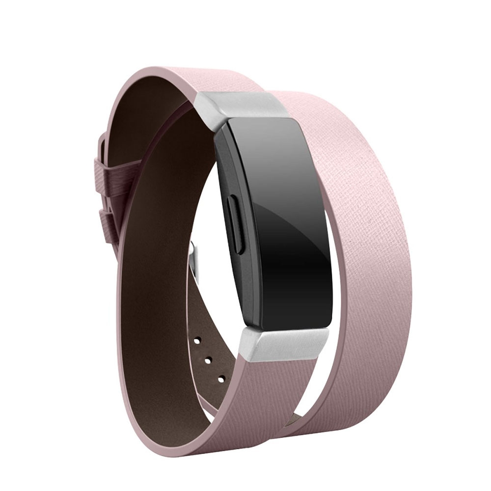 Image of Fitbit Inspire 2 / Inspire HR / Inspire Modisches Ersatz Echtleder Armband (One Size) - Roségold bei Apfelkiste.ch