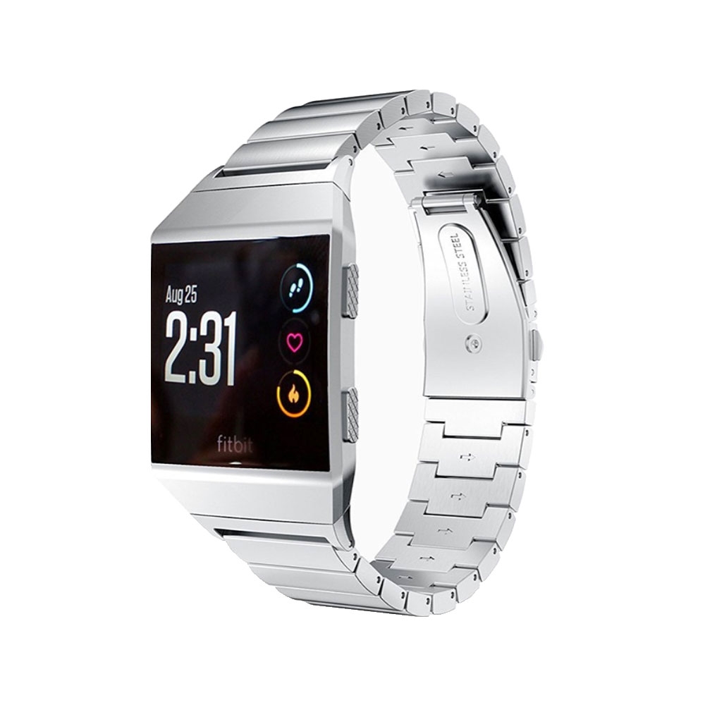 Image of Fitbit Ionic Edelstahl Armband Butterfly Verschluss - Silber bei Apfelkiste.ch