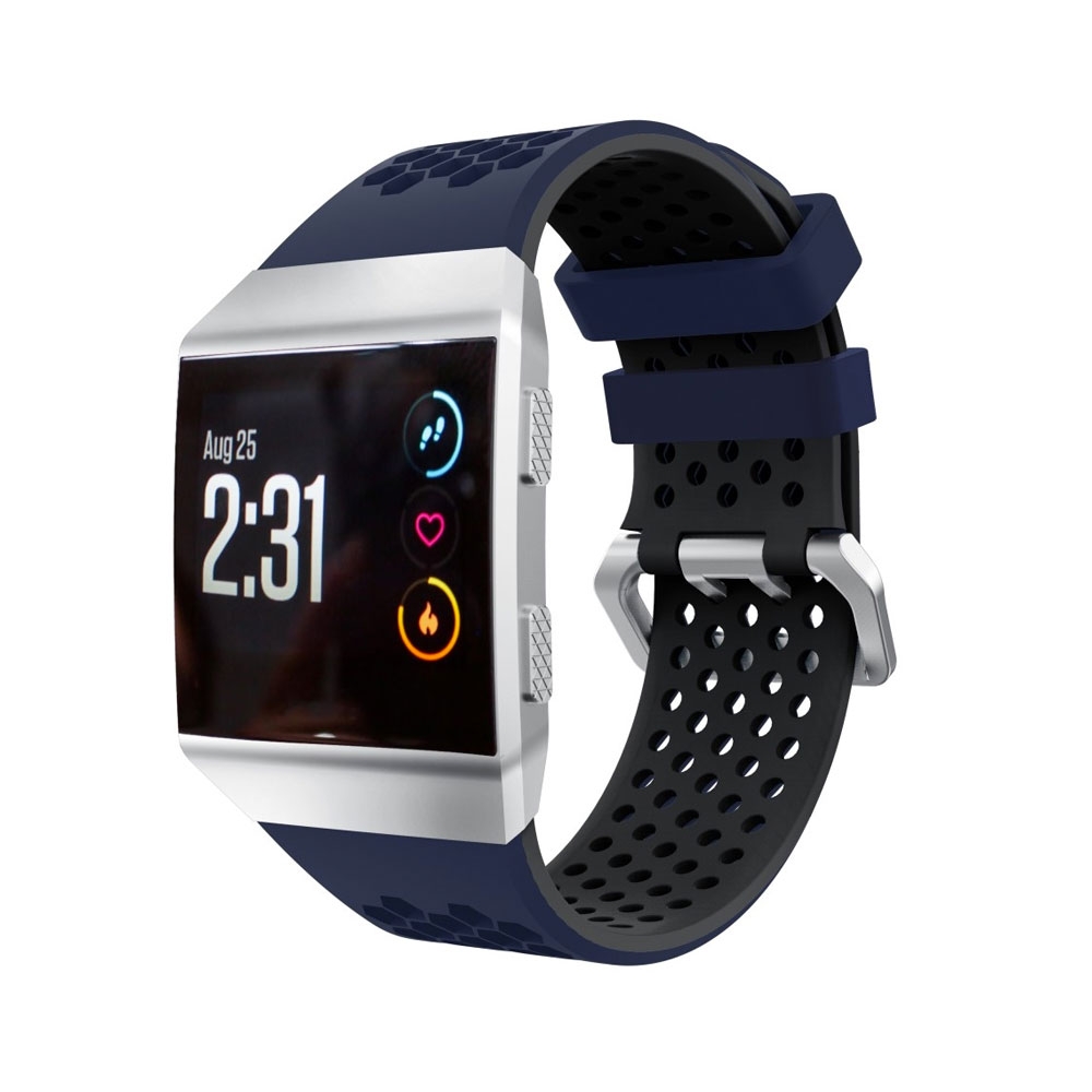 Image of Fitbit Ionic Silikon Ersatz Armband Dual Color (Entspricht Grösse L) - Blau / Schwarz bei Apfelkiste.ch