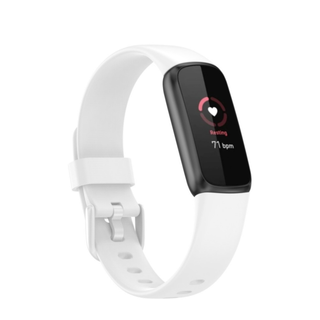 Image of (Gr. L) Fitbit Luxe / Luxe Special Edition Silikon Armband mit Dornschliesse (Gelenkumfang ca. 171 - 238mm) - Weiss bei Apfelkiste.ch