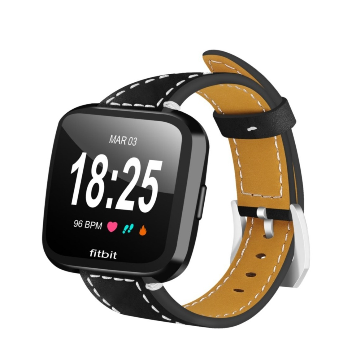 Für Fitbit Versa/Versa Lite/Versa 2 Ersatz Echt Leder Armband Uhrenarmband 