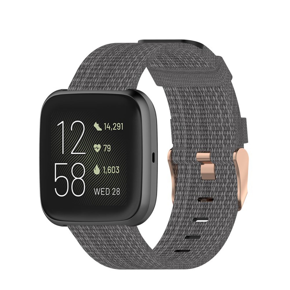 Fitbit Versa 2 Atmungsaktiv Silikon Armband Schwarz