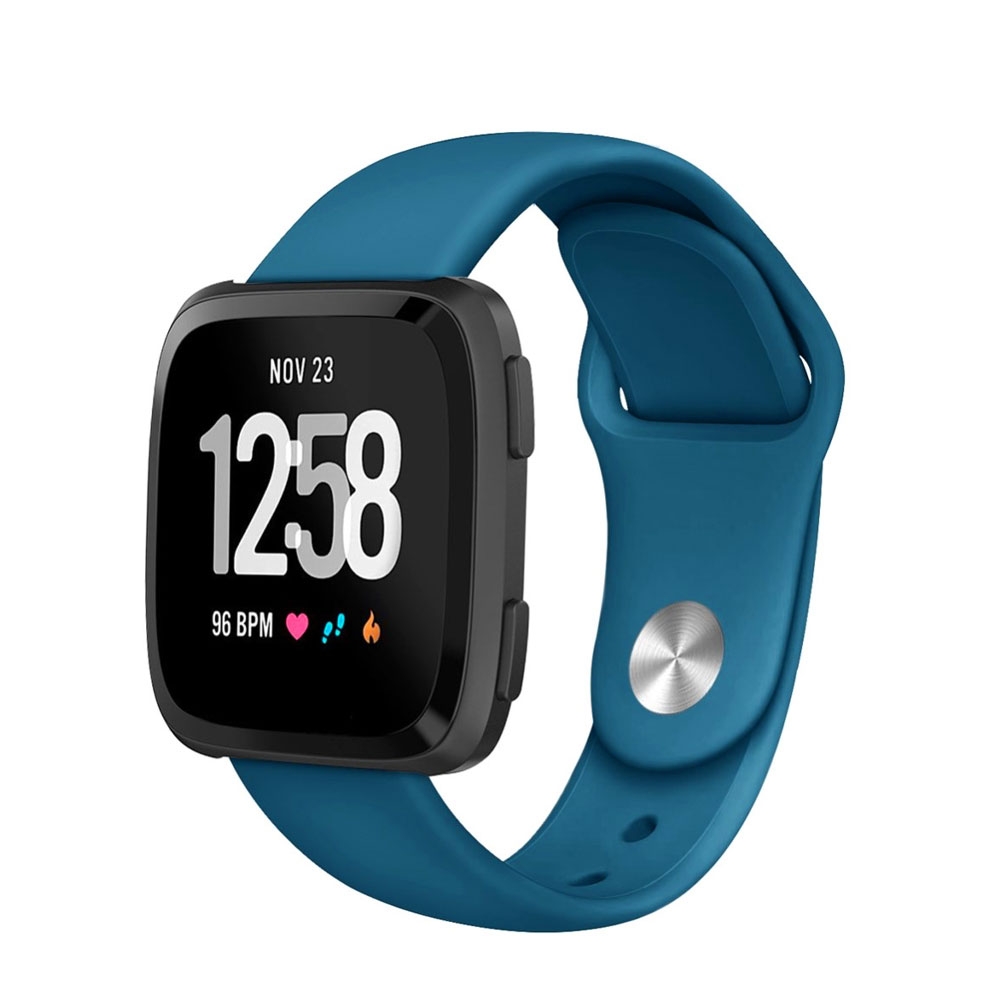 Image of (Gr. S) Fitbit Versa / Versa 2 / Versa Lite Silikon Sport Armband (Gelenkumfang 157-199mm) - Blau bei Apfelkiste.ch