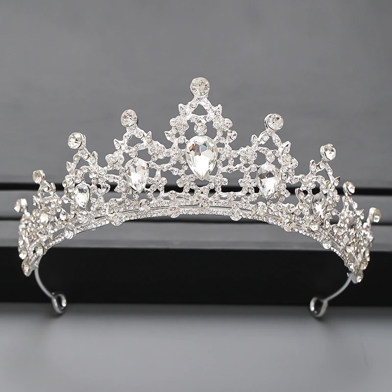 Frisur Haarschmuck Strass Braut Diadem Silber/Style 2