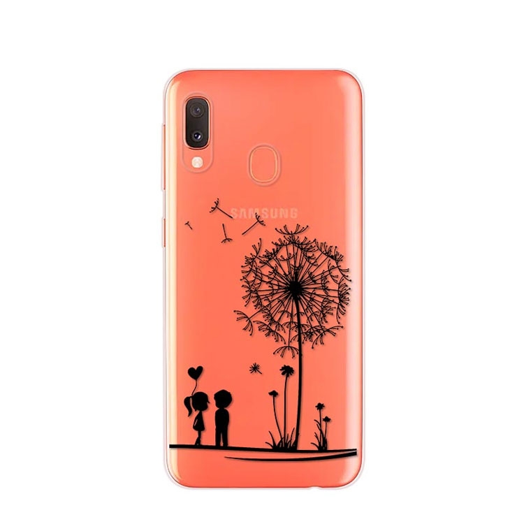 Image of Apfelkiste © - Samsung Galaxy A20e Gummi Case Hülle Ultra Thin Love Pusteblume - Transparent bei Apfelkiste.ch