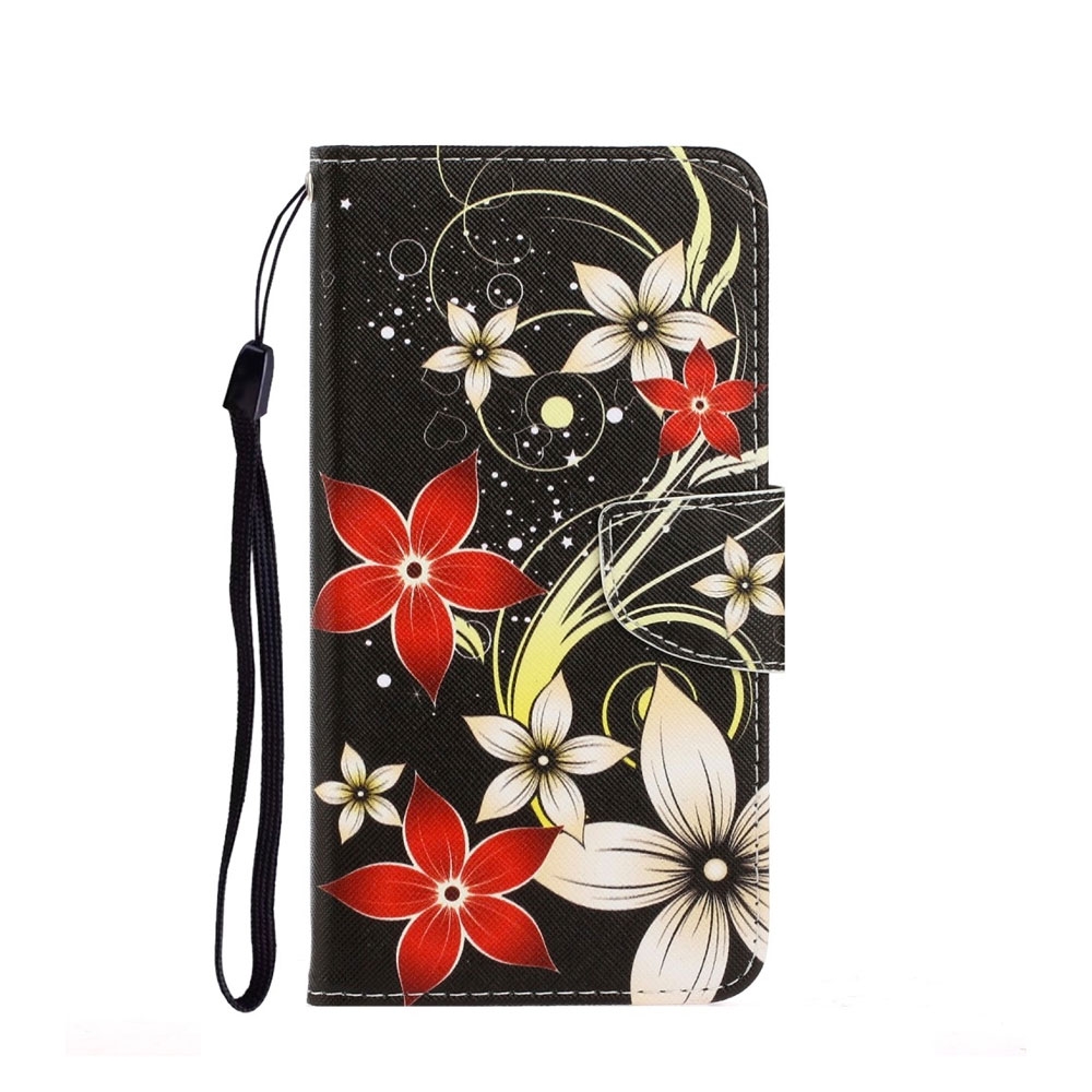 Image of Samsung Galaxy A21s Leder Tasche - Florales Muster bei Apfelkiste.ch