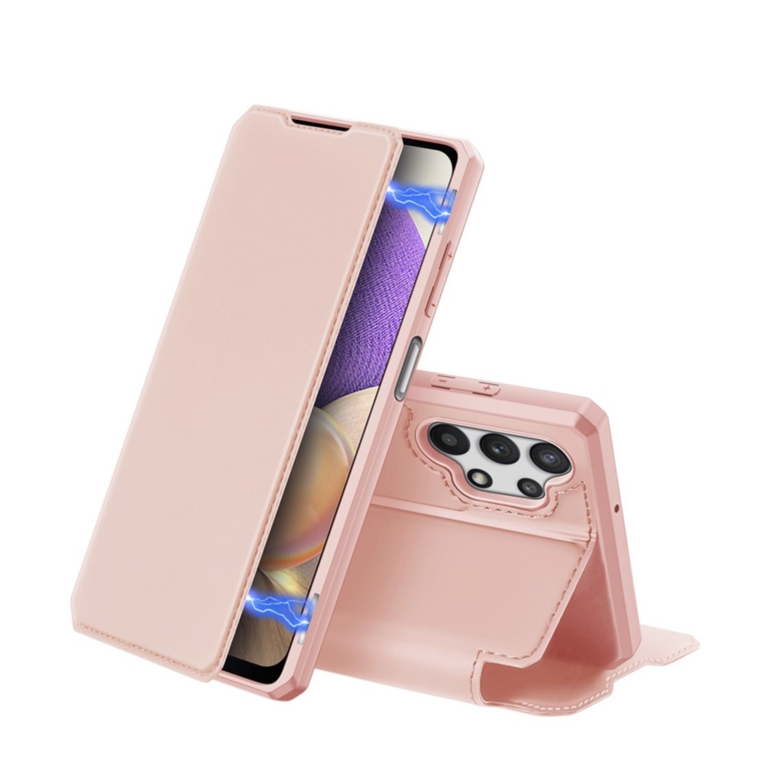 Image of Dux Ducis - Samsung Galaxy A32 5G Magnet Flip Wallet Cover Leder Tasche - Roségold bei Apfelkiste.ch