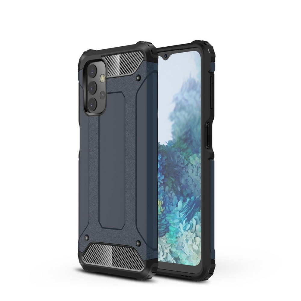 Image of Samsung Galaxy A32 5G Outdoor Hybrid Hardcase Hülle - Dunkelblau / Schwarz bei Apfelkiste.ch