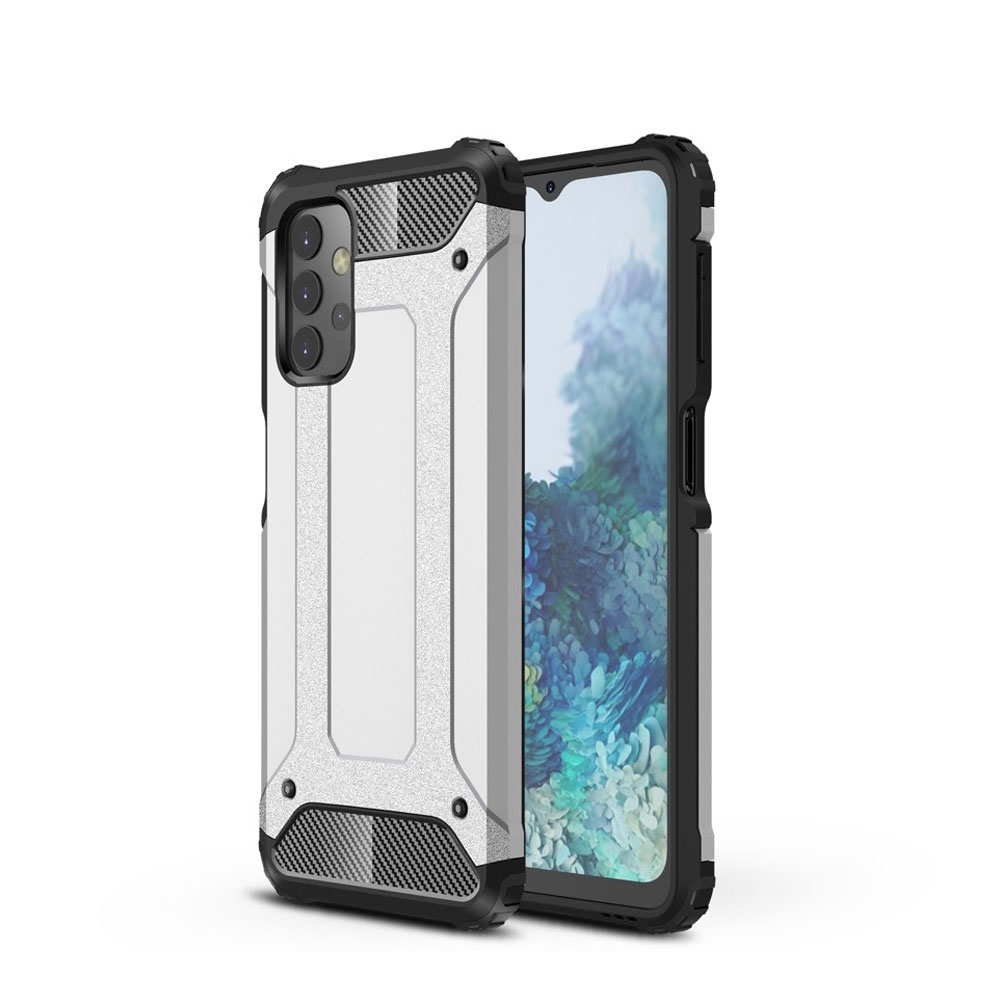Image of Samsung Galaxy A32 5G Outdoor Hybrid Hardcase Hülle - Silber / Schwarz bei Apfelkiste.ch