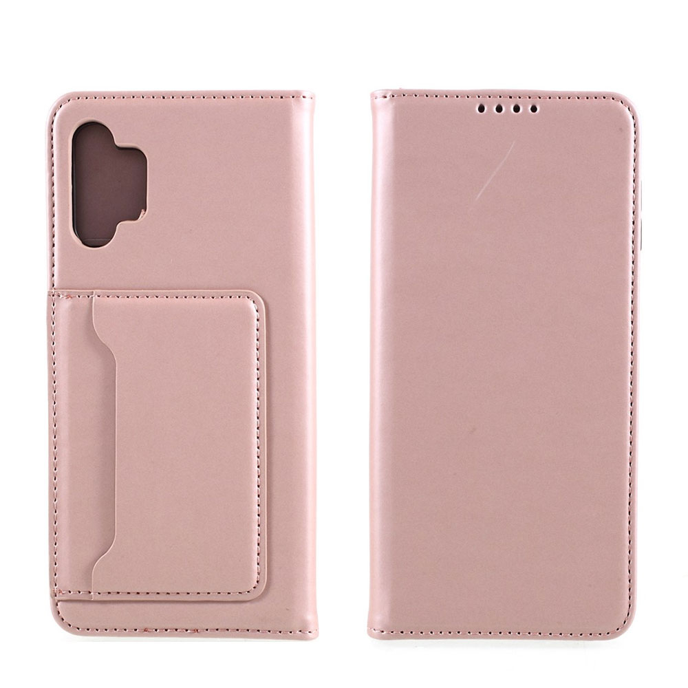Image of Samsung Galaxy A32 5G Leder Tasche Flip Cover mit Kartenfach + Aufsteller - Roségold bei Apfelkiste.ch