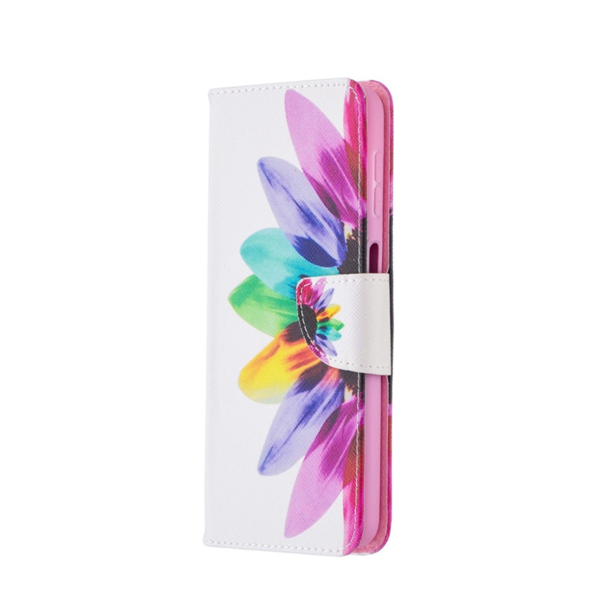 Image of Samsung Galaxy A32 5G Leder Tasche mit Kartenfächern - Sonnenblume bei Apfelkiste.ch