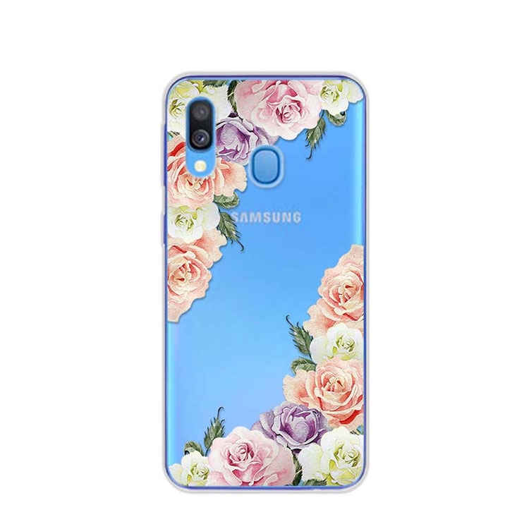 Image of Apfelkiste © - Samsung Galaxy A40 Gummi Case Hülle Ultra Thin Rose Frame - Transparent bei Apfelkiste.ch