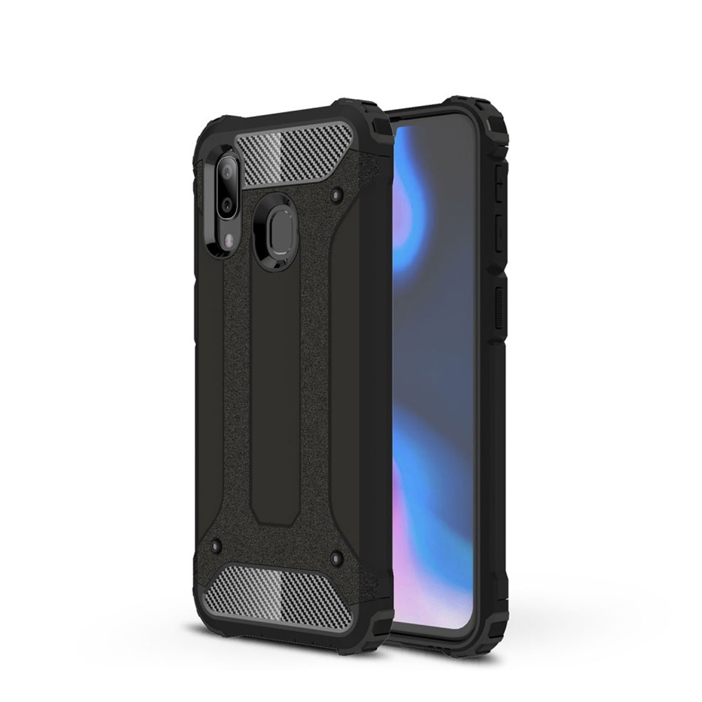 Image of Galaxy A40 Outdoor Hybrid Hardcase Hülle - Schwarz bei Apfelkiste.ch