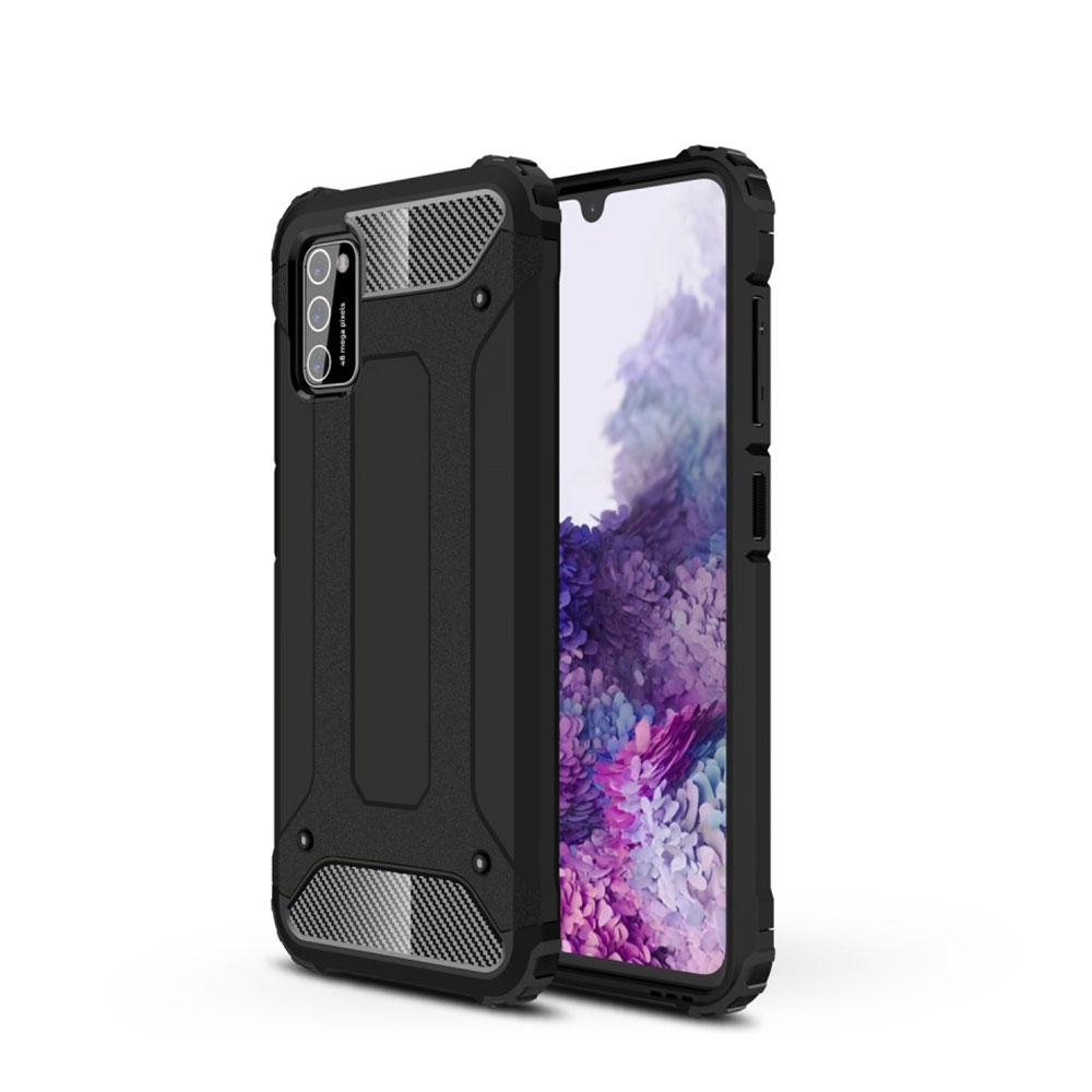 Image of Samsung Galaxy A41 Outdoor Hybrid Hardcase Hülle - Schwarz bei Apfelkiste.ch